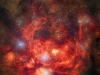 Dark Energy Camera Captures Bright, Young Stars Blazing Inside Glowing Nebula
